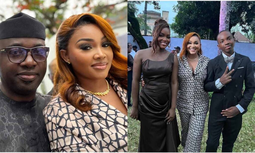 "I Will Be A Grandma Soon"- Mercy Aigbe Rejoice As She Shares A Cute Family Photo With Daughter And Her Son