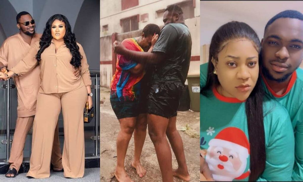 "What we did under the rain, I am sure God himself is pleased with us"- Nkechi Blessing share romantic moments with her lover, Xxssive playing under the rain (Watch video)