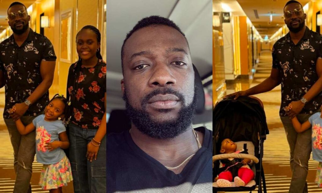 "You're Truly The Best Dad"– Nollywood Actor Seun Sean Jimoh Shared Beautiful Pictures With His Children As He Goes Shopping In Dubai With His Kids