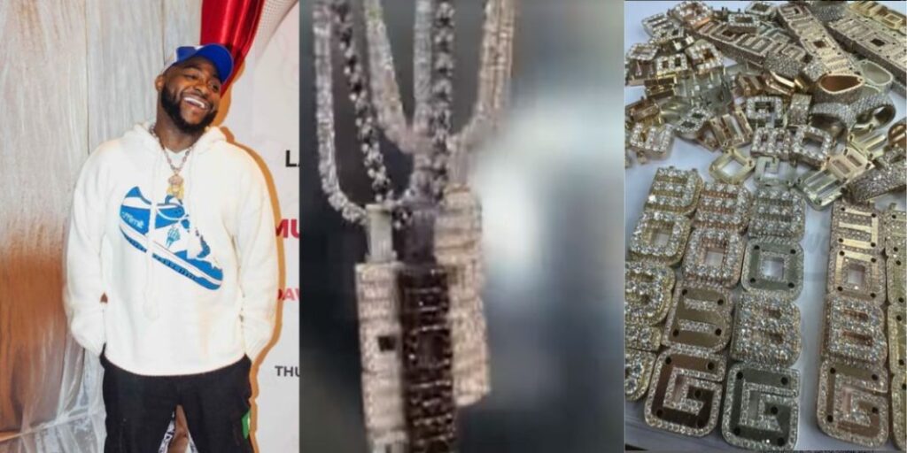 "It a new season for us” – Davido splashes millions on new customized 30BG diamond chain (Video)