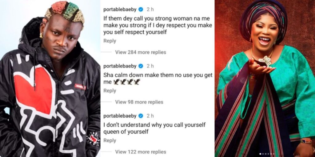 "I can see the respect, after all this insulltt"- Portable wife, Omobewaji reply him after he drag her for excluuding him from her birthday message to herself