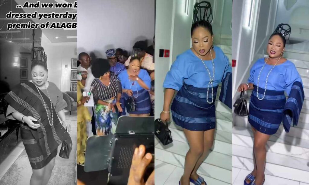 "Please rate my look"- Regina Chukwu rejoice as she wins best-dressed female at Jaiye Kuti’s movie premiere (Video)