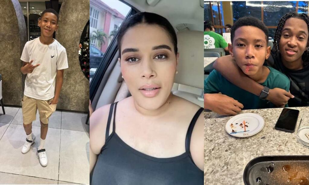 "The youngest in the house deserve this love"- Adunni Ade suspends filming to surprise son at school (Video)