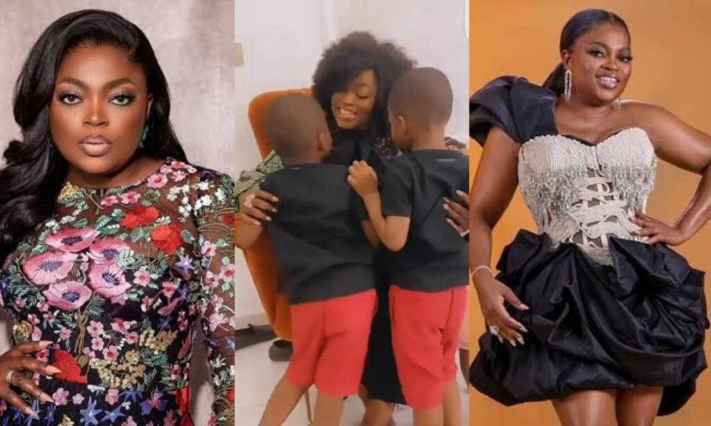 “God please bless my hustle, I'm working for my children” – Funke Akindele Send Out heart-warming prayer to God over her children