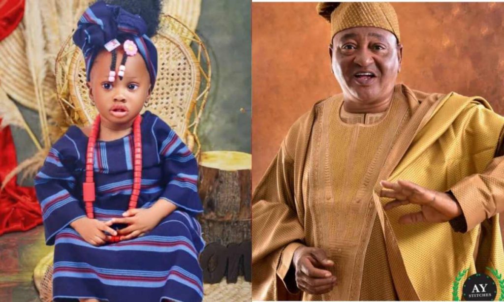 "Wa Dagba Lagbara Olorun"- Jide Kosoko Pray For His Granddaughter As She Celebrates 1st Birthday