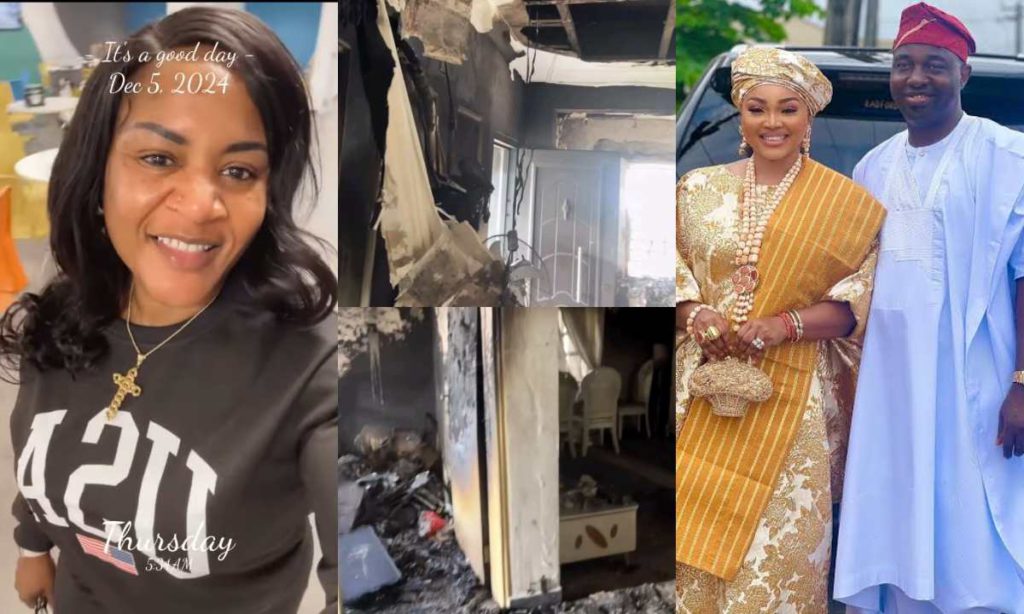 "I Am A Child Of Grace With A Grateful Soul"- Funsho Adeoti Stir Reactions As She Dance Amid Mercy Aigbe And Her Husband Loss House To Fire