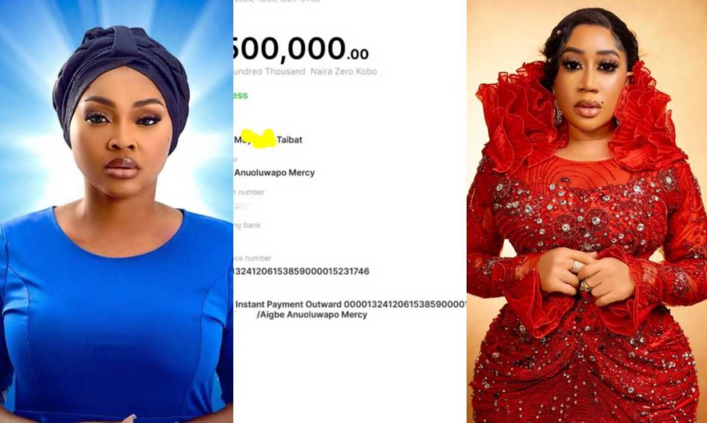 "I'm Overwhelmed With This Love Shown" – Mercy Aigbe Shed Tears Of Joy As Moyo Lawal Surprise Her With A Huge Amount