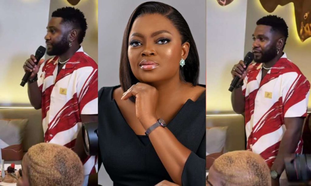 “I am trying not to get emotiionall but you have done a lot for people, especially for my career” – Jide Awobona thank Funke Akindele with heartfelt speech during thier dinner party (Video)