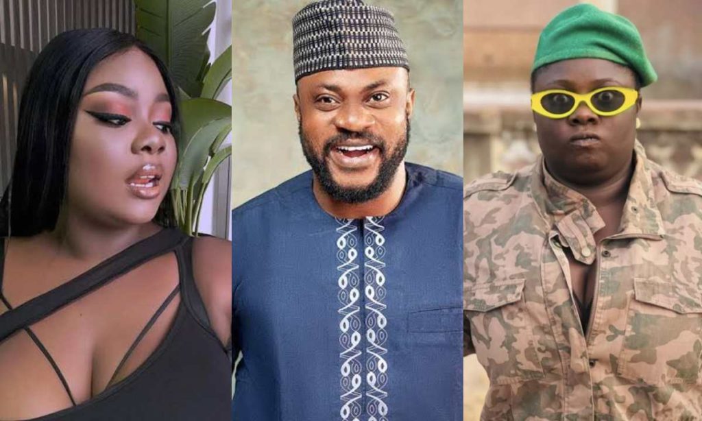 Drama as Odunlade Adekola drrag His Younger colleague, Tosin Olaniyan over her outfit to his movie premiere (Video)