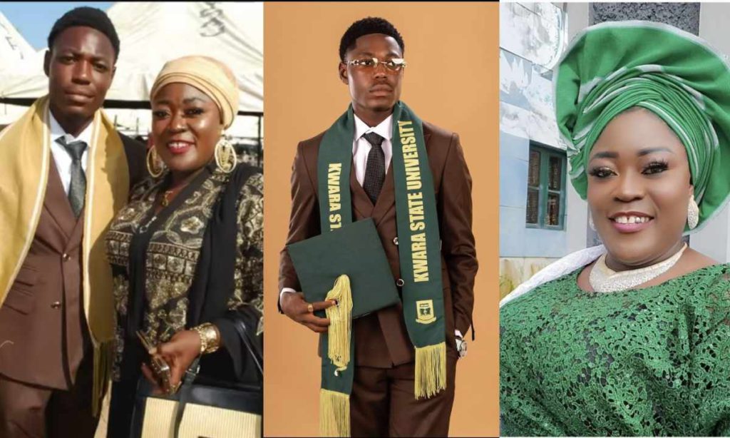 Congratulations Pours as Nigeria Islamic Singer Alhaja Rukayat Alawiye Basirimi son graduated from Kwara State University