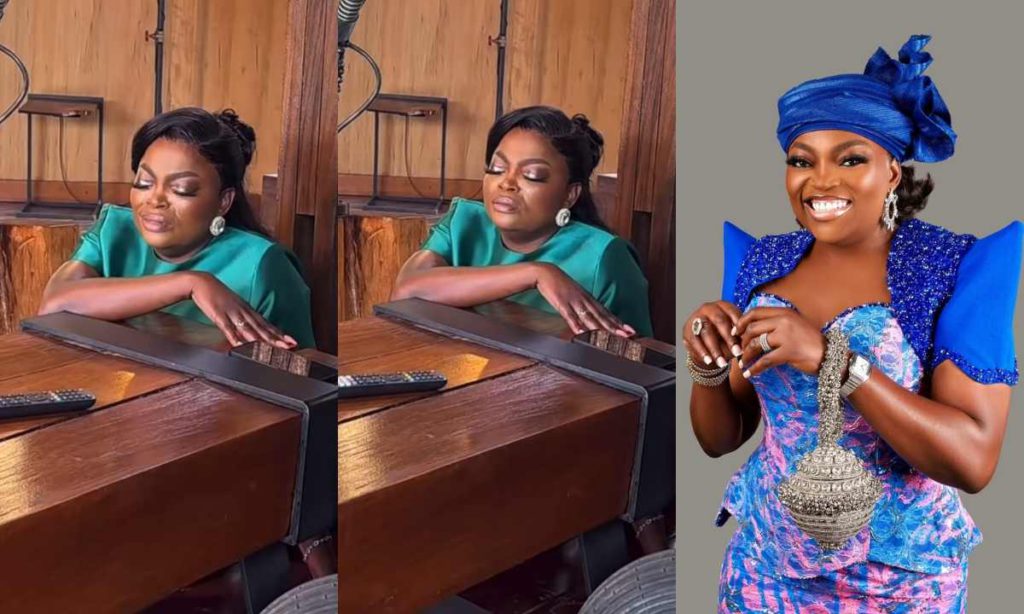 "She Is A Strong Woman"- Emotional Moment Funke Akindele Was Seen Crrrying Behind The Seen Of Her Movie (Video)