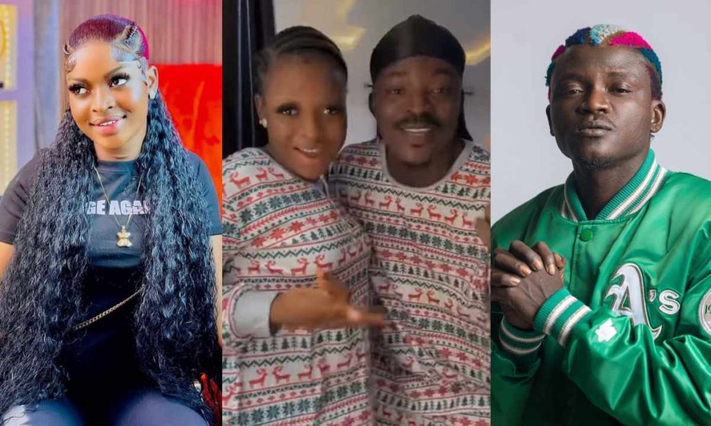 "This One Go Pepe Portable"- Fans React As Portable Ex Babymama Honey Berry And Her New Lover Dare To Share Cute Love Up Video With His Wife