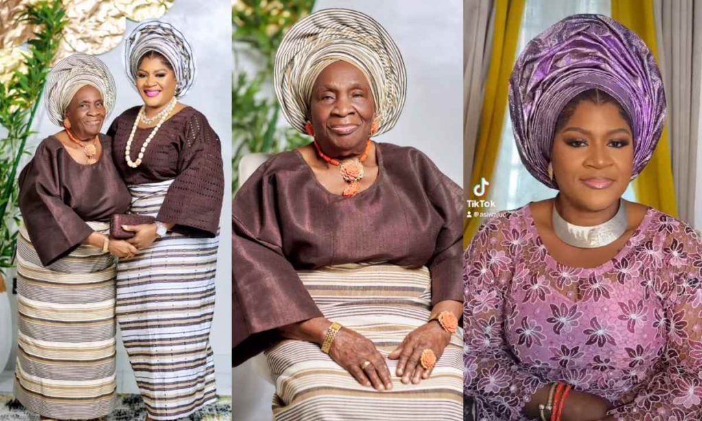 "Please Help Me Pray For Mrs Benson"- Mercy Aigbe Husband Kazim Adeoti First Wife, Funsho Adeoti Praise Mother As She Celebrates Her 88th Birthday