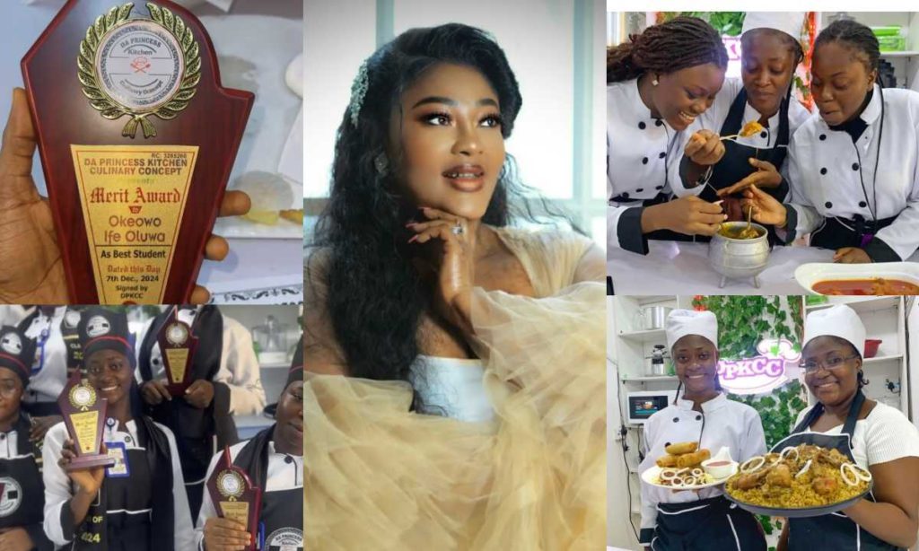 "I'm Proud Of You" – Biodun Okeowo Daughter Ifeoluwa Bagged Best Student Award At Kitchen Culinary Concepts (Video)