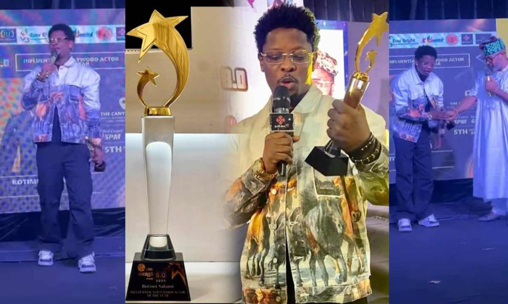 "Alhamdulillah, First Award Of The Year" – Congratulations Pour In As Rotimi Salami Bagged Best Influence Actor Of The Year at Coolwealth Award